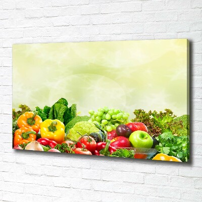 Cuadro canvas con impresión uv duradera horizontal Verduras