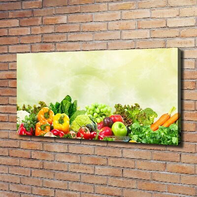 Cuadro canvas con impresión uv duradera horizontal Verduras