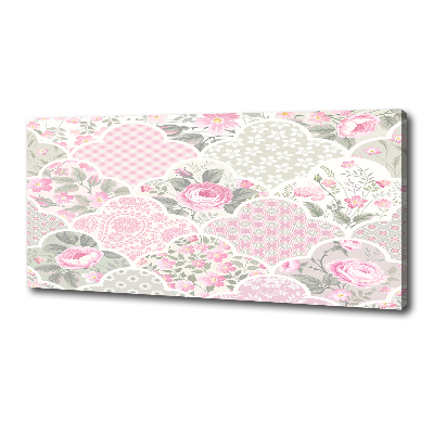 Fotocuadro en lienzo de alta calidad horizontal Rosas y adornos