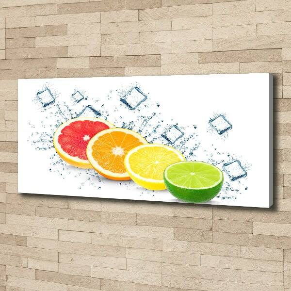 Cuadro canvas con impresión uv duradera horizontal Frutas cítricas