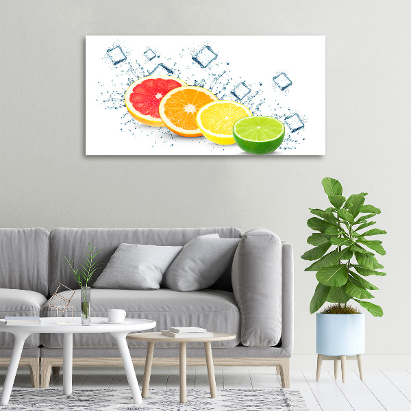Cuadro canvas con impresión uv duradera horizontal Frutas cítricas