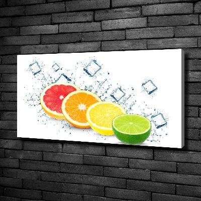 Cuadro canvas con impresión uv duradera horizontal Frutas cítricas