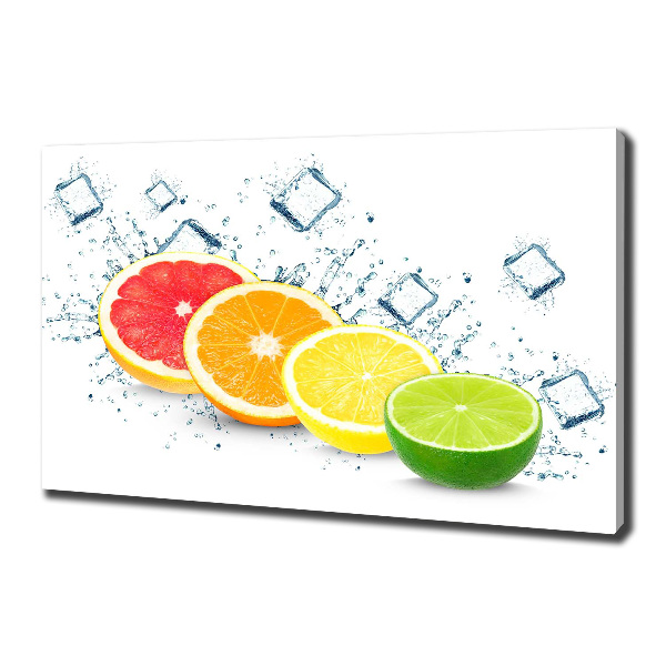 Cuadro canvas con impresión uv duradera horizontal Frutas cítricas