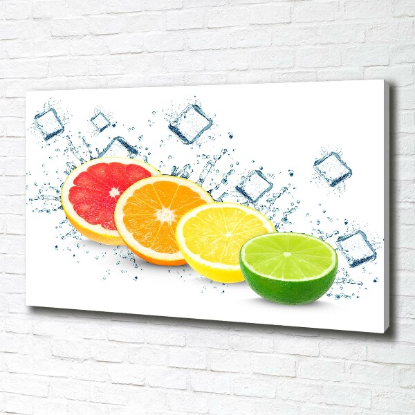 Cuadro canvas con impresión uv duradera horizontal Frutas cítricas