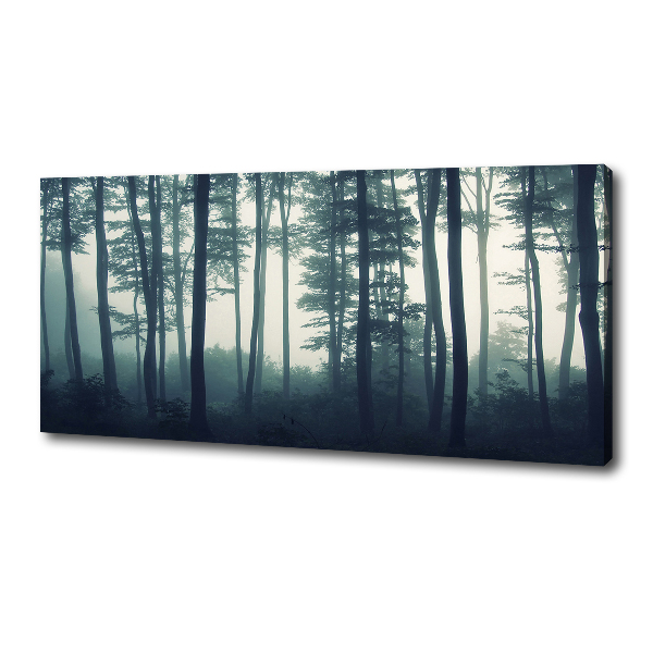 Cuadro canvas con impresión uv duradera horizontal Bosque en la niebla