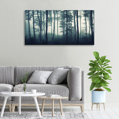 Cuadro canvas con impresión uv duradera horizontal Bosque en la niebla