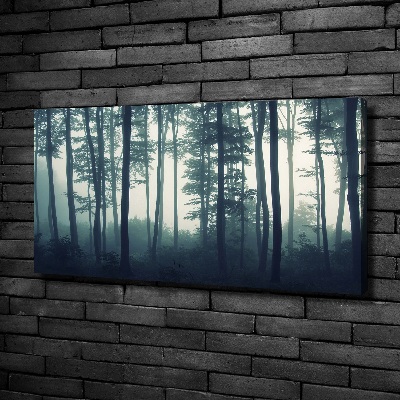 Cuadro canvas con impresión uv duradera horizontal Bosque en la niebla