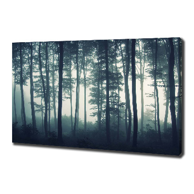Cuadro canvas con impresión uv duradera horizontal Bosque en la niebla