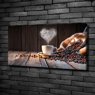 Foto en lienzo con acabado profesional horizontal Una taza de café