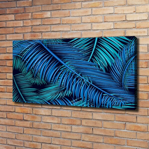 Fotocuadro en lienzo de alta calidad horizontal hojas de palma
