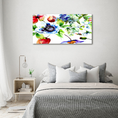 Cuadro canvas con impresión uv duradera horizontal flores de primavera
