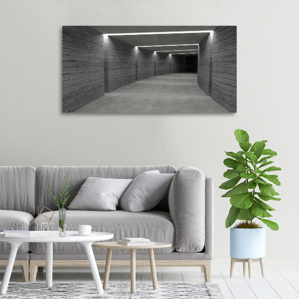 Cuadro canvas con impresión uv duradera horizontal Túnel de hormigón
