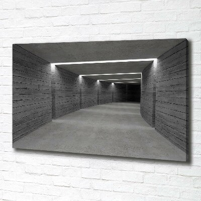 Cuadro canvas con impresión uv duradera horizontal Túnel de hormigón