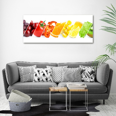 Cuadro canvas con impresión uv duradera horizontal Frutas y verduras