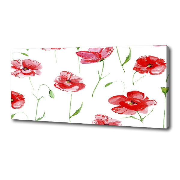 Foto en lienzo con acabado profesional horizontal Amapolas