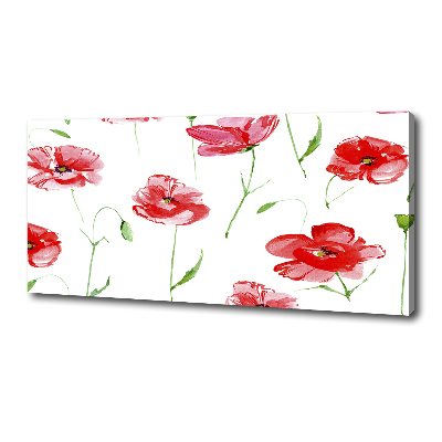 Foto en lienzo con acabado profesional horizontal Amapolas