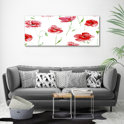 Foto en lienzo con acabado profesional horizontal Amapolas