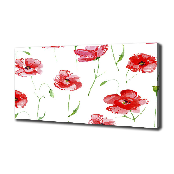 Foto en lienzo con acabado profesional horizontal Amapolas