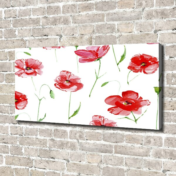 Foto en lienzo con acabado profesional horizontal Amapolas