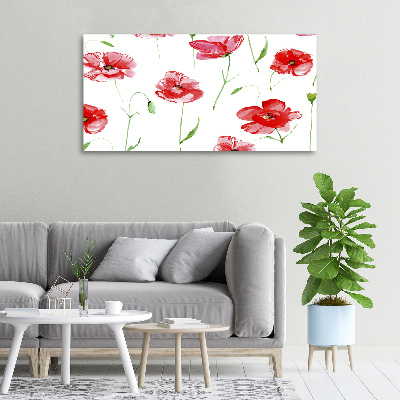 Foto en lienzo con acabado profesional horizontal Amapolas