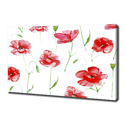 Foto en lienzo con acabado profesional horizontal Amapolas