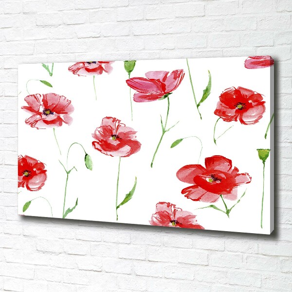 Foto en lienzo con acabado profesional horizontal Amapolas