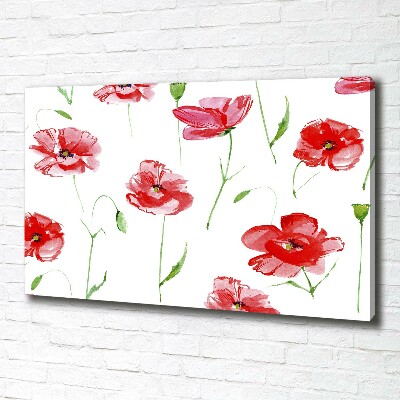 Foto en lienzo con acabado profesional horizontal Amapolas