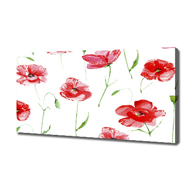 Foto en lienzo con acabado profesional horizontal Amapolas