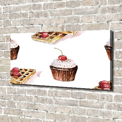 Cuadro canvas con impresión uv duradera horizontal Postre