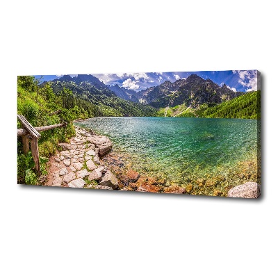 Fotocuadro en lienzo de alta calidad horizontal El ojo de mar de los montes Tatra