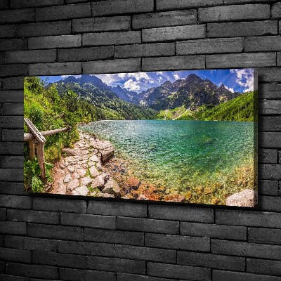 Fotocuadro en lienzo de alta calidad horizontal El ojo de mar de los montes Tatra