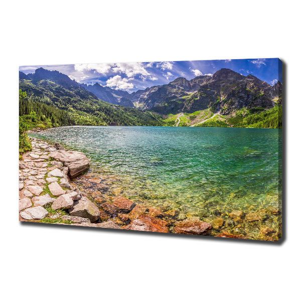 Fotocuadro en lienzo de alta calidad horizontal El ojo de mar de los montes Tatra