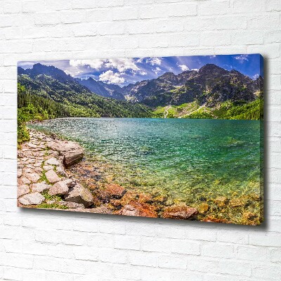 Fotocuadro en lienzo de alta calidad horizontal El ojo de mar de los montes Tatra