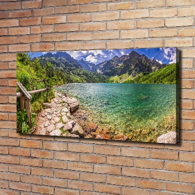 Fotocuadro en lienzo de alta calidad horizontal El ojo de mar de los montes Tatra