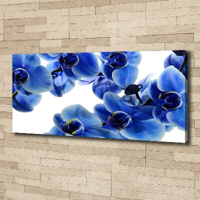 Cuadro canvas con impresión uv duradera horizontal Orquídea azul