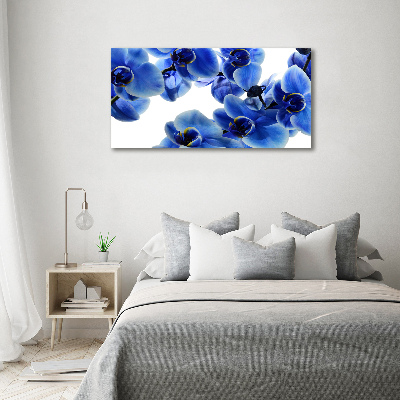 Cuadro canvas con impresión uv duradera horizontal Orquídea azul