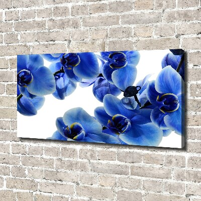 Cuadro canvas con impresión uv duradera horizontal Orquídea azul