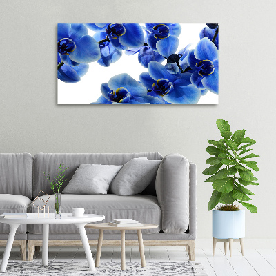 Cuadro canvas con impresión uv duradera horizontal Orquídea azul