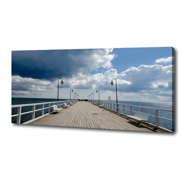 Cuadro canvas con impresión uv duradera horizontal Muelle en Orłowo