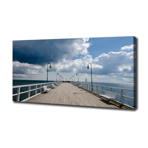 Cuadro canvas con impresión uv duradera horizontal Muelle en Orłowo
