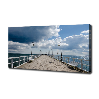 Cuadro canvas con impresión uv duradera horizontal Muelle en Orłowo
