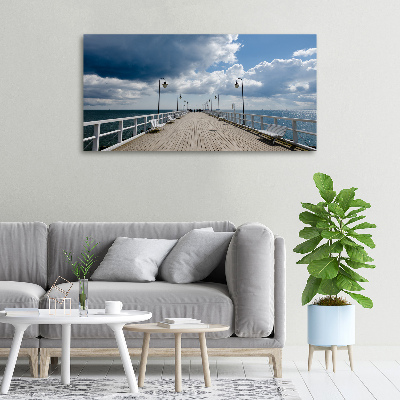 Cuadro canvas con impresión uv duradera horizontal Muelle en Orłowo