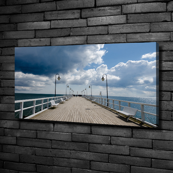 Cuadro canvas con impresión uv duradera horizontal Muelle en Orłowo