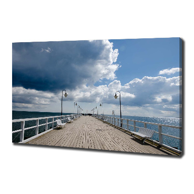 Cuadro canvas con impresión uv duradera horizontal Muelle en Orłowo