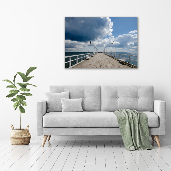 Cuadro canvas con impresión uv duradera horizontal Muelle en Orłowo