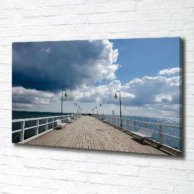 Cuadro canvas con impresión uv duradera horizontal Muelle en Orłowo