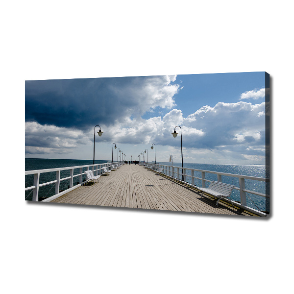 Cuadro canvas con impresión uv duradera horizontal Muelle en Orłowo