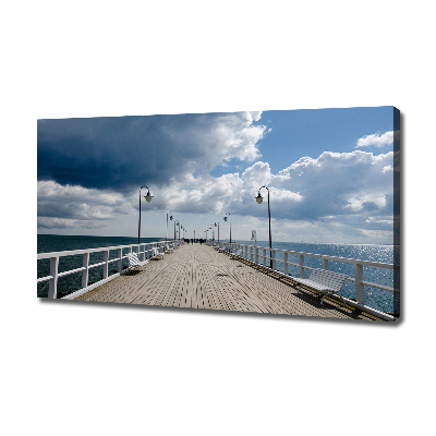 Cuadro canvas con impresión uv duradera horizontal Muelle en Orłowo