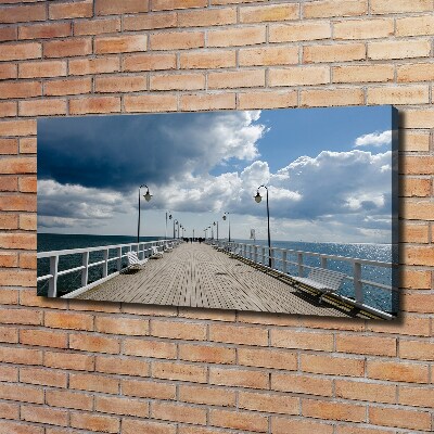 Cuadro canvas con impresión uv duradera horizontal Muelle en Orłowo