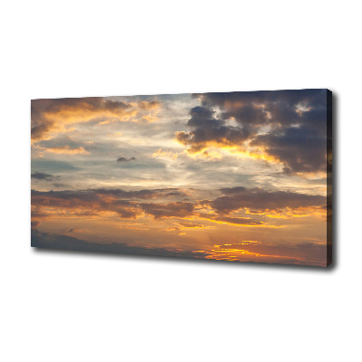 Cuadro canvas moderno de gran formato horizontal Atardecer